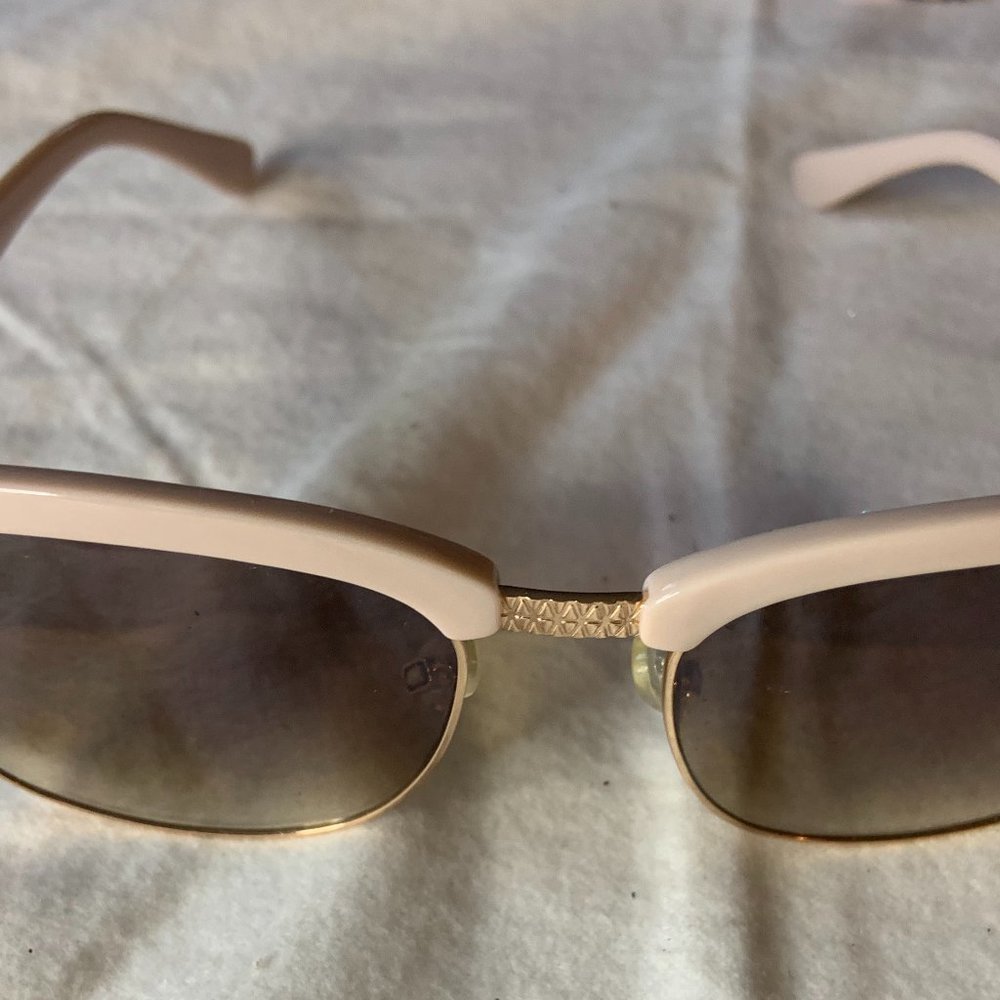 CE Sunglasses, pink , rose gold rims, light brown polarized